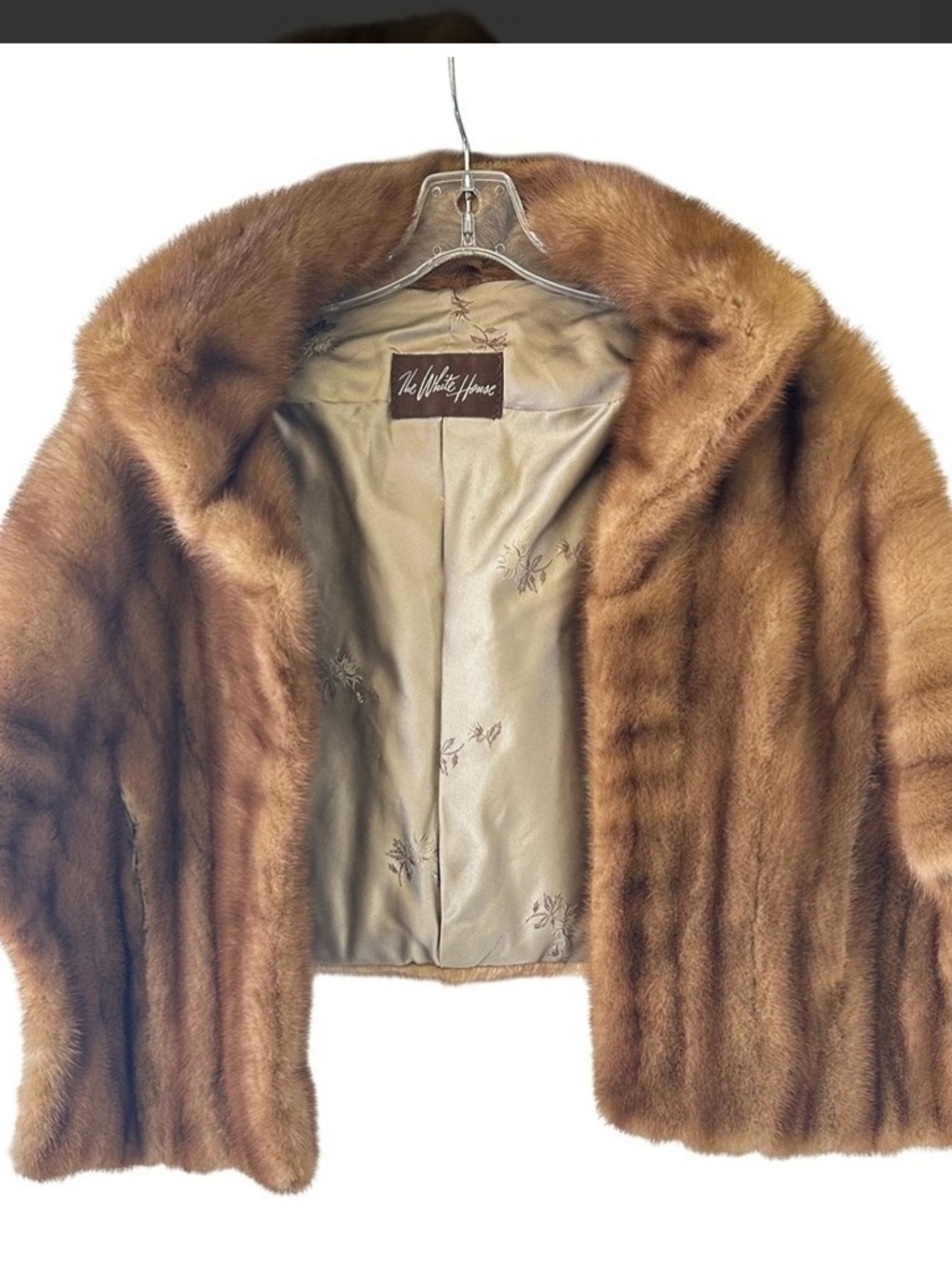 Classic Women's Mink Stole in Light Brown - Picture 4 of 5